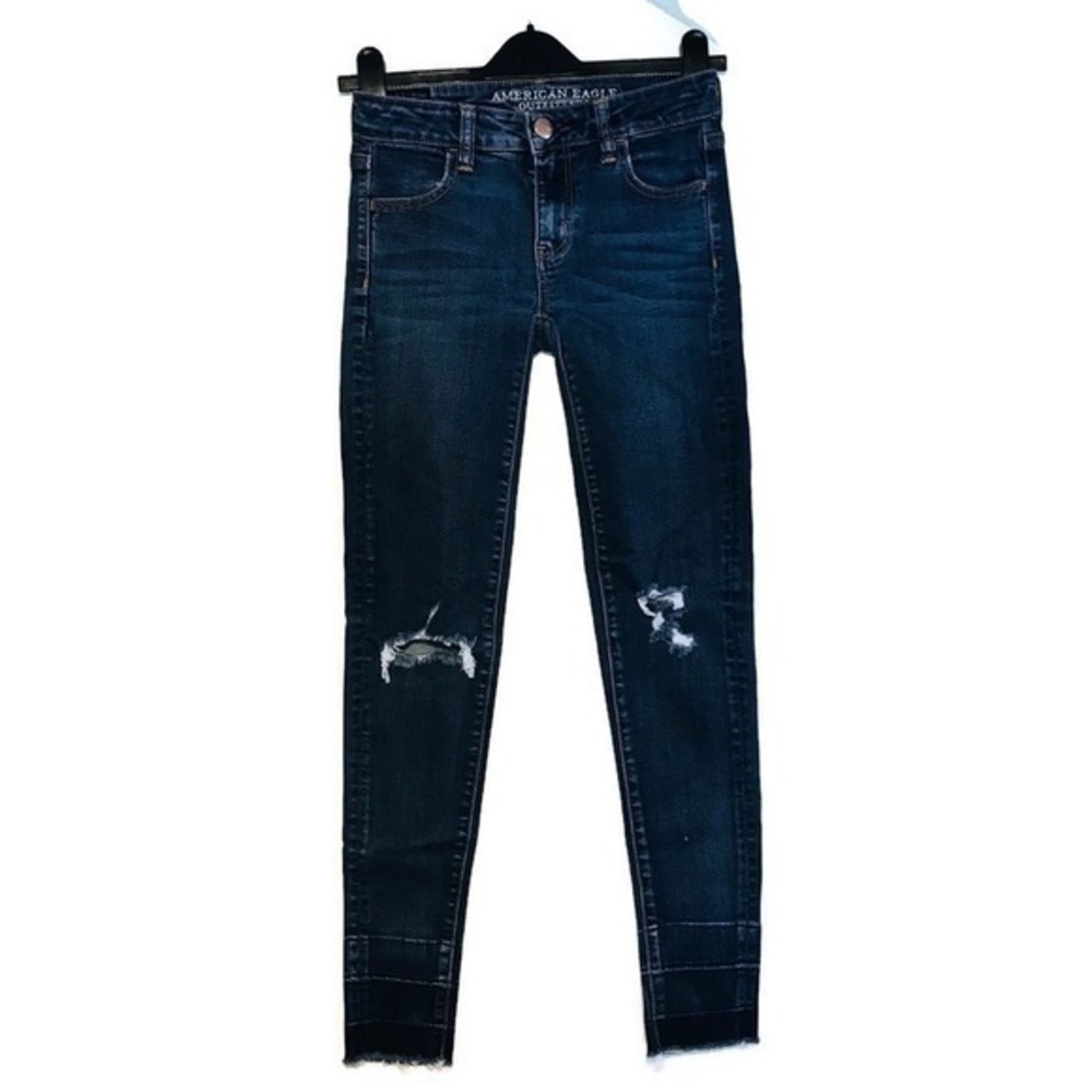 American Eagle Distressed Jegging Mid Rise Skinny Jeans Women’s Size 0 25 small